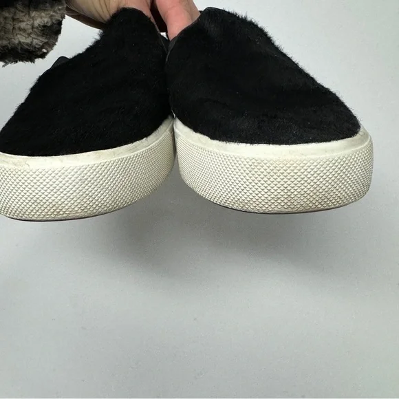 Vince Black Calf Hair Slip On Sneakers - Picture 6 of 9